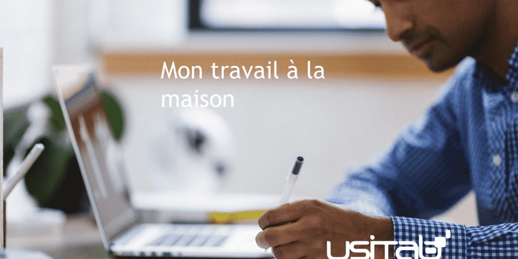 Un opérateur en télétravail (plateforme web de suivi de formations entre opérateurs et managers).